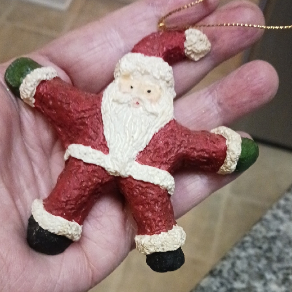 Festive Santa Claus Ornament - Red and White. NWOT